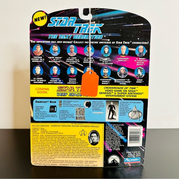 RARE Star Trek The Next Generation Lt DATA REDEMPTION RED 6947 Playmates NEW! - Picture 7 of 7